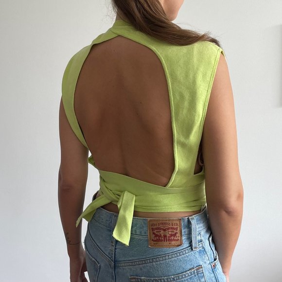 Open back knitted Zara top, fits to S-M (US 6-8) - Picture 2 of 8